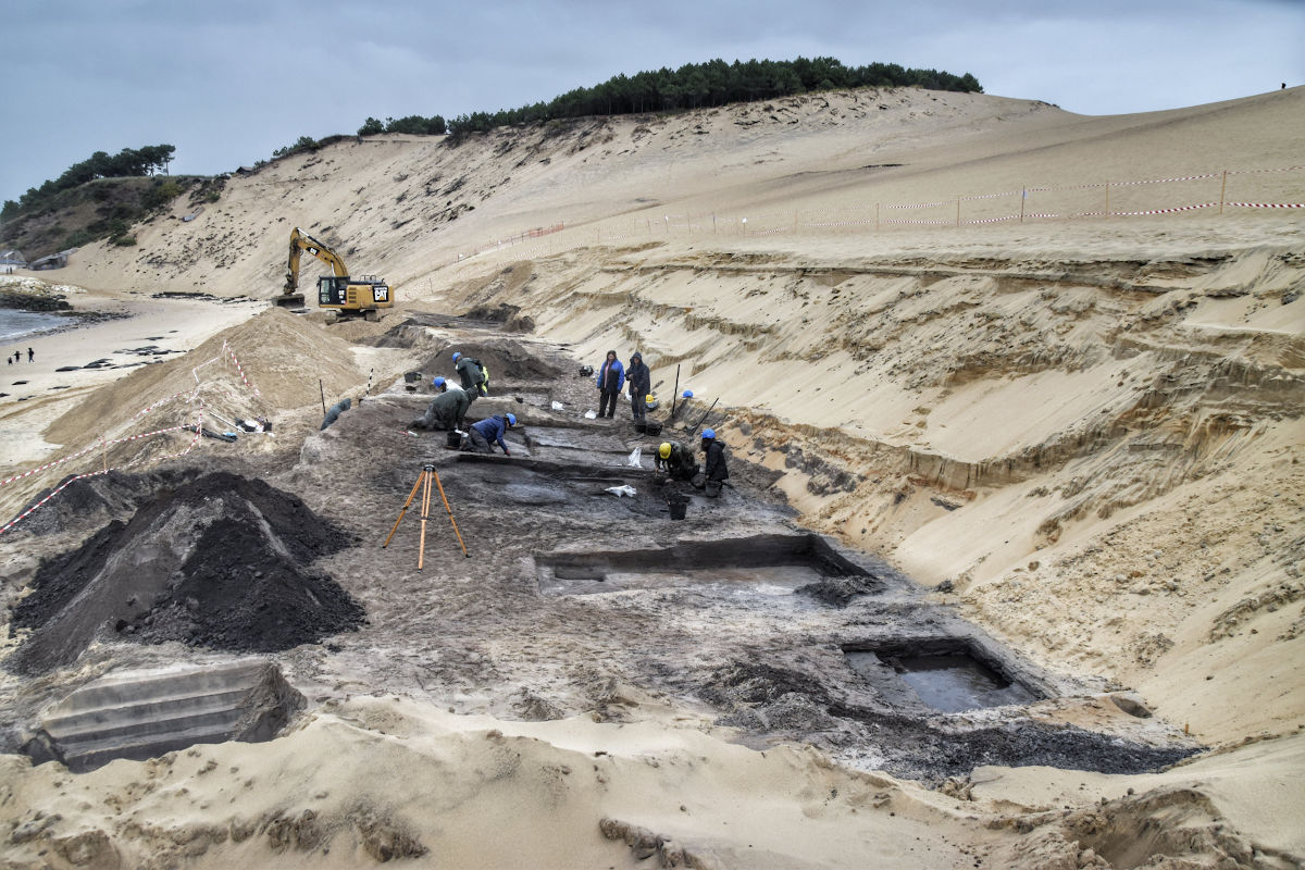Repérage à La Dune du Pilat Dune du Pilat, chantier de fouilles